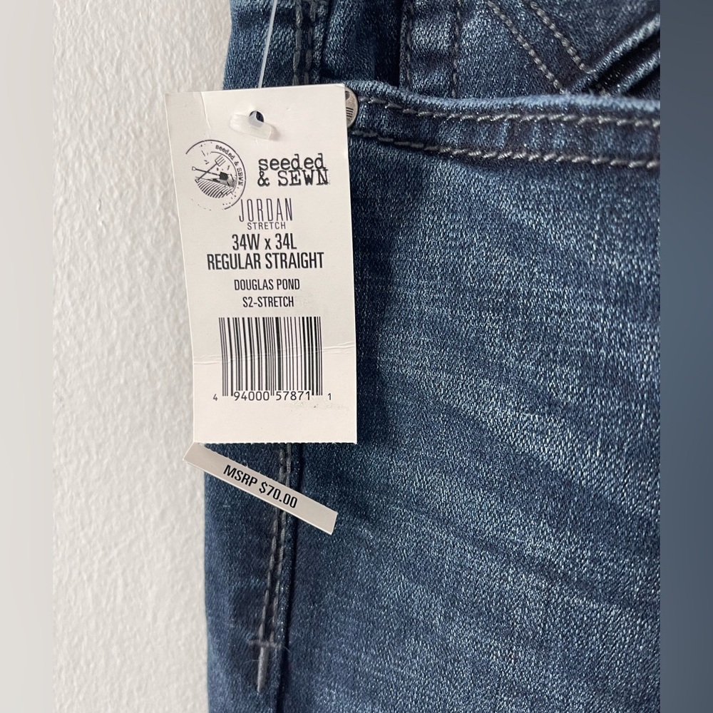 Jordan Men's Dark Blue Slim Jeans - Picture 3 of 11